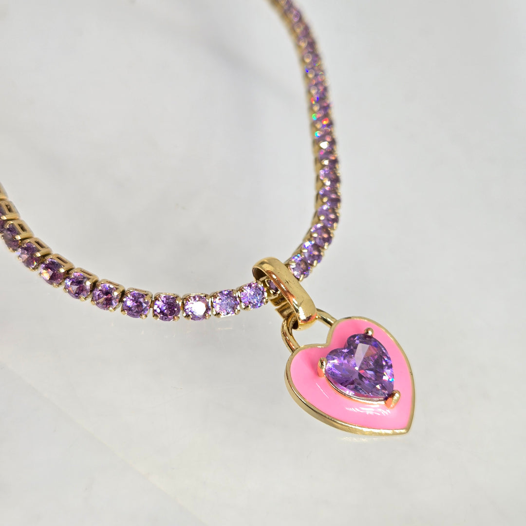 "My Heart" Tennis Necklace