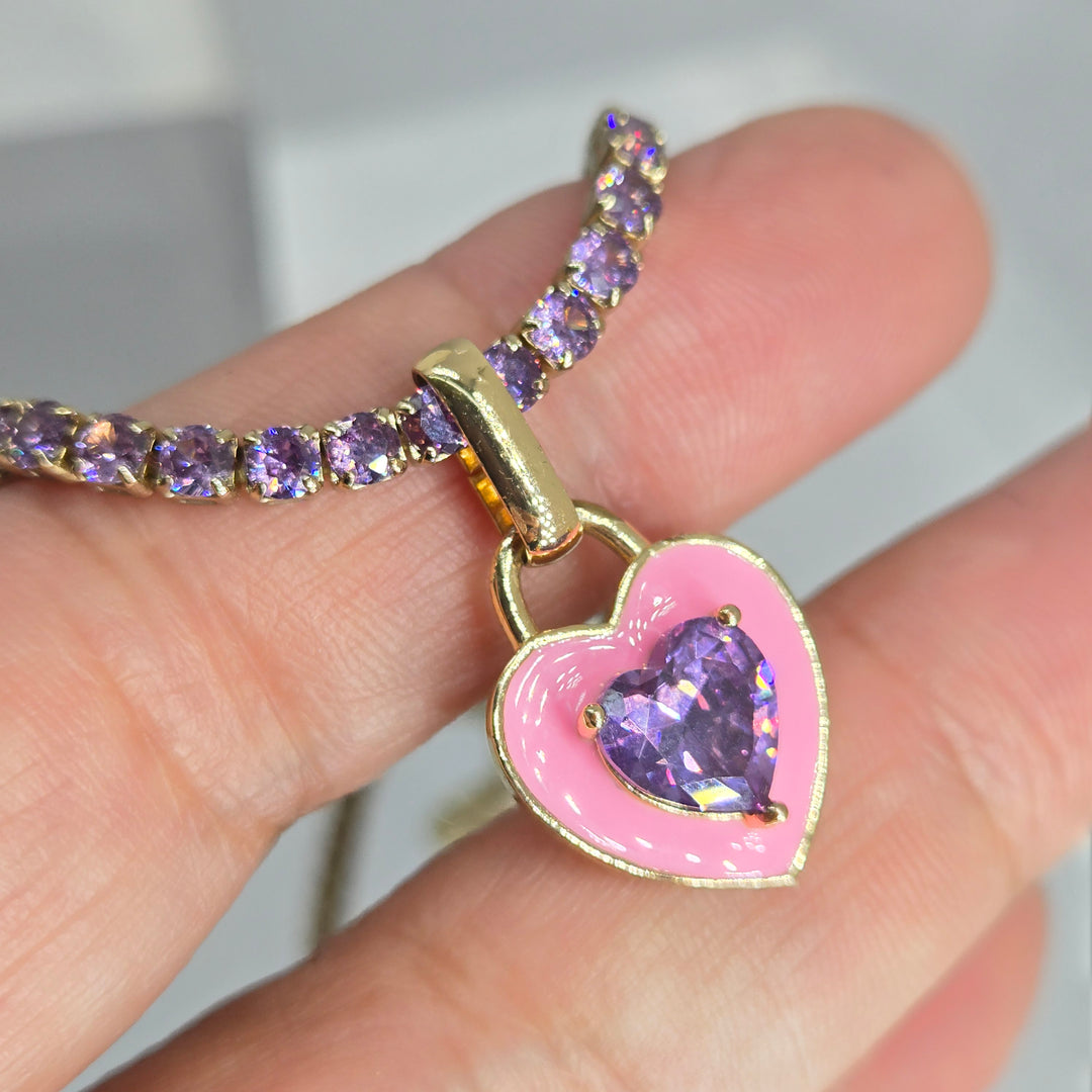 "My Heart" Tennis Necklace