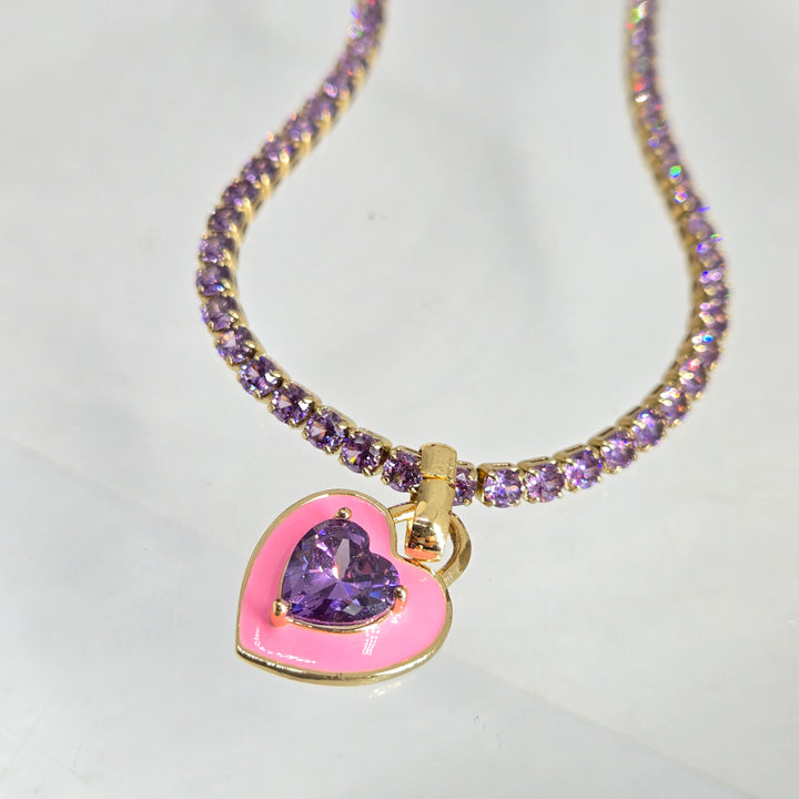 "My Heart" Tennis Necklace