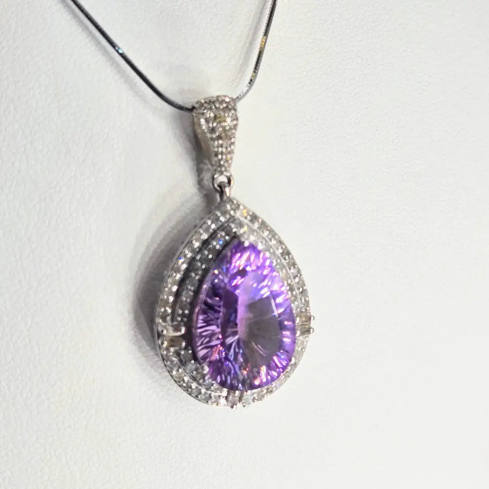 ?ROyal Amethyst’ 20’’ Necklace - Amethyst Diamonds Sterling - Key West Local Luxe