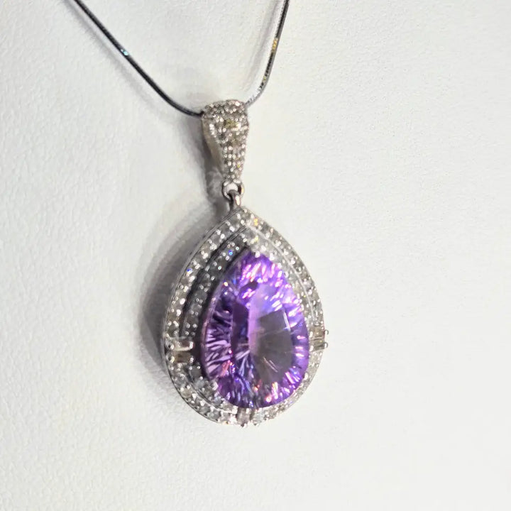 ?ROyal Amethyst’ 20’’ Necklace - Amethyst Diamonds Sterling - Key West Local Luxe