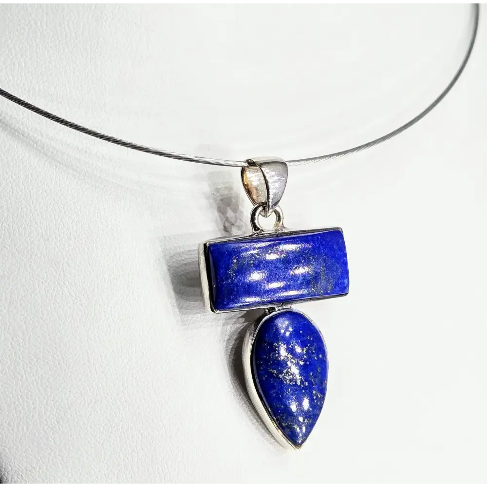 ?ROyal Indigo’ Pendant Necklace - Lapis Lazuli Sterling - Key West Local Luxe