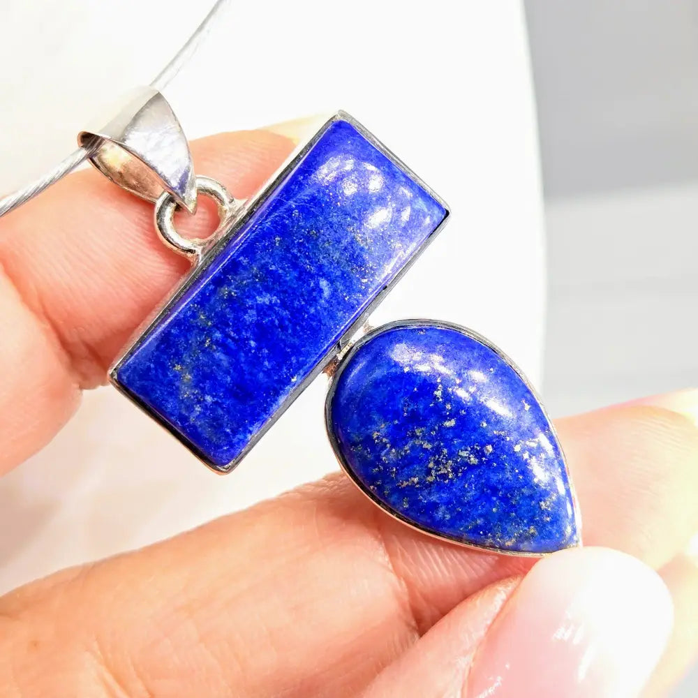 ?ROyal Indigo’ Pendant Necklace - Lapis Lazuli Sterling - Key West Local Luxe