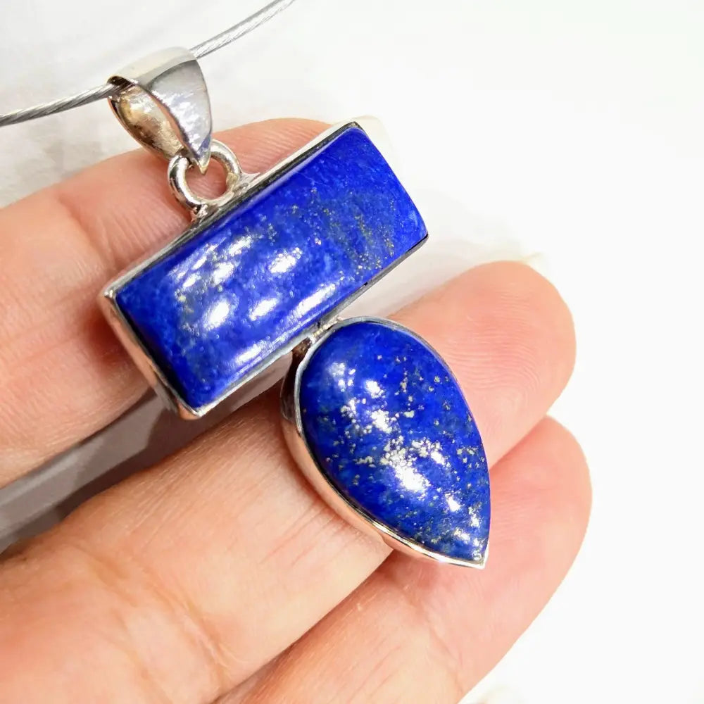 ?ROyal Indigo’ Pendant Necklace - Lapis Lazuli Sterling - Key West Local Luxe