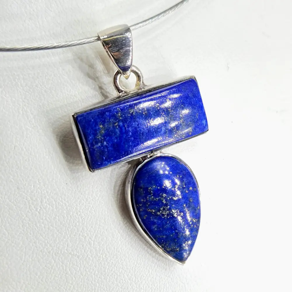 ?ROyal Indigo’ Pendant Necklace - Lapis Lazuli Sterling - Key West Local Luxe