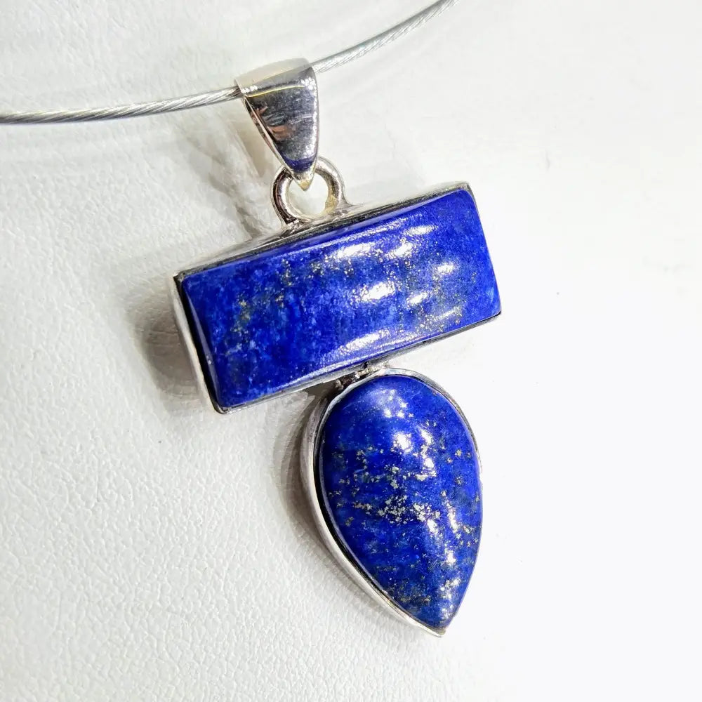 ?ROyal Indigo’ Pendant Necklace - Lapis Lazuli Sterling - Key West Local Luxe