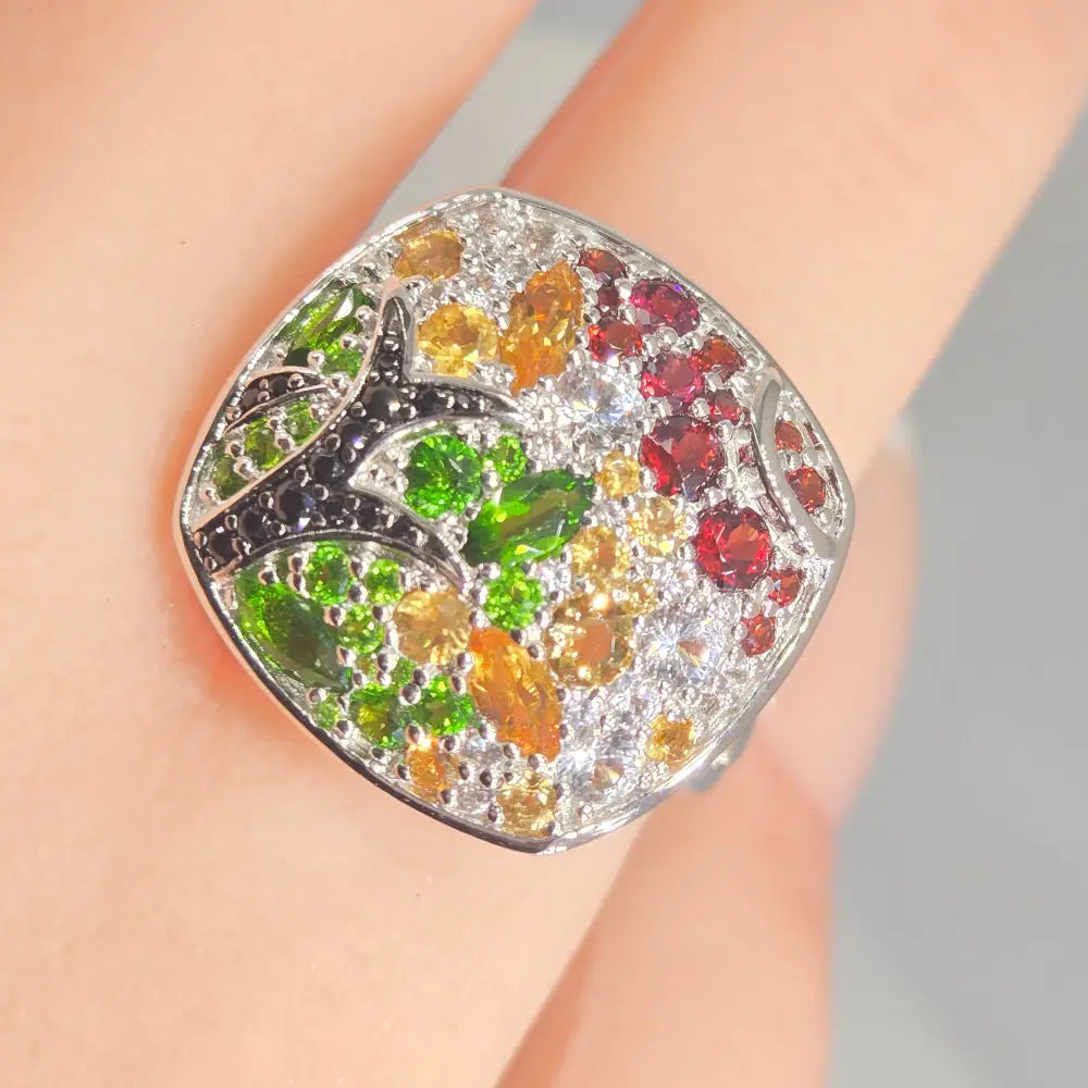?ROyal Poinsiana’ Sparkling Tree Ring Size 9 - Key West Local Luxe