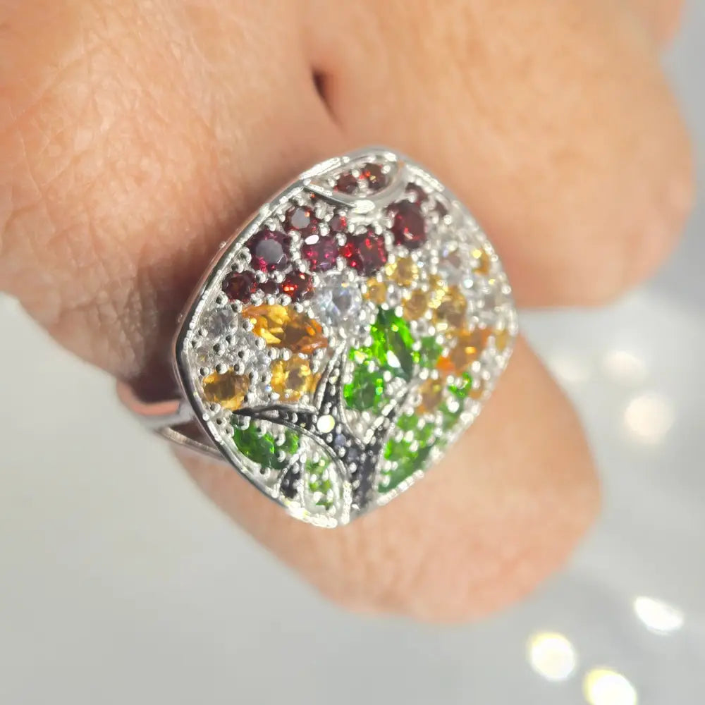 ?ROyal Poinsiana’ Sparkling Tree Ring Size 9 - Key West Local Luxe