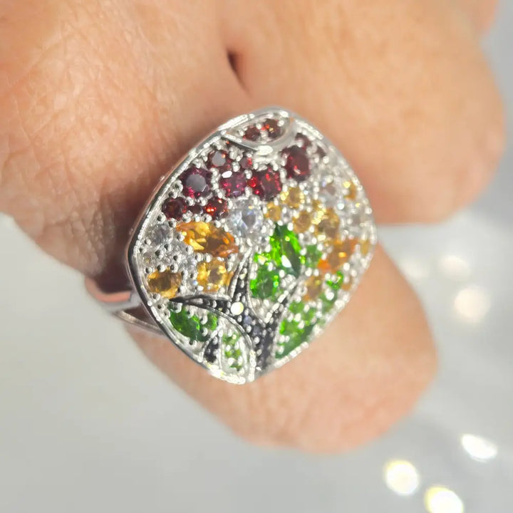 ?ROyal Poinsiana’ Sparkling Tree Ring Size 9 - Key West Local Luxe