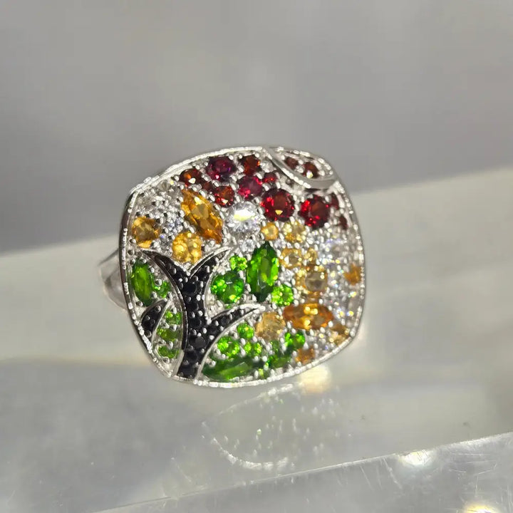 ?ROyal Poinsiana’ Sparkling Tree Ring Size 9 - Key West Local Luxe