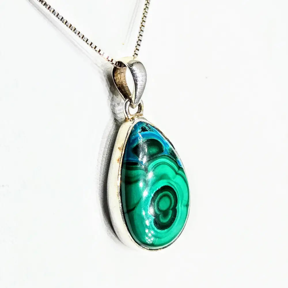 ?ROyal Serenity’ Pendant Necklace - Malachite Azurite Chrysocolla Sterling