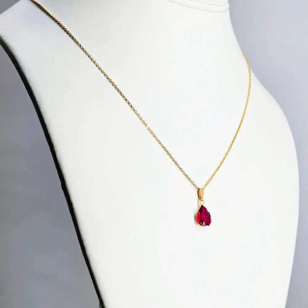 ?RUby-licious’ Pendant Necklace - Ruby 14k Gold
