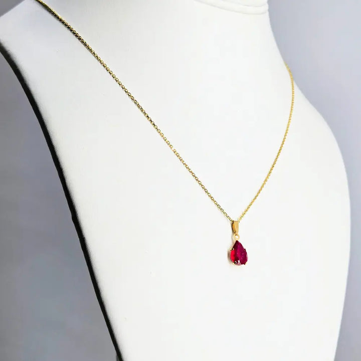 ?RUby-licious’ Pendant Necklace - Ruby 14k Gold