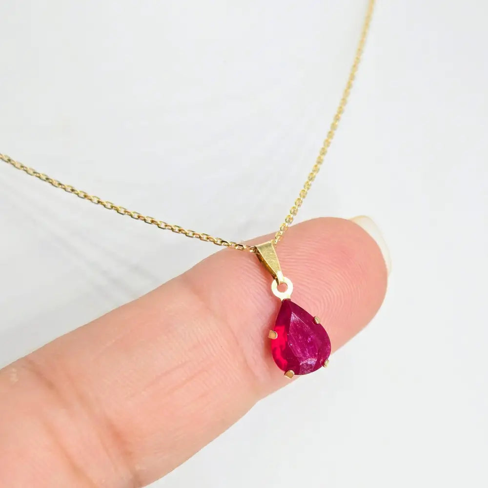 ?RUby-licious’ Pendant Necklace - Ruby 14k Gold
