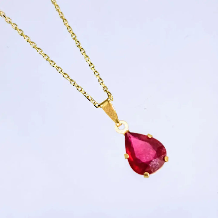 ?RUby-licious’ Pendant Necklace - Ruby 14k Gold