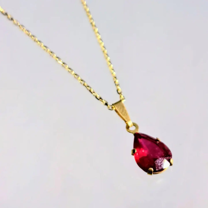 ?RUby-licious’ Pendant Necklace - Ruby 14k Gold