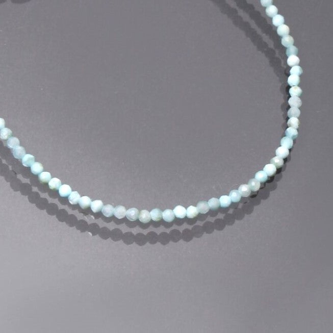 "The Strand" 20" Necklace - Larimar, Sterling