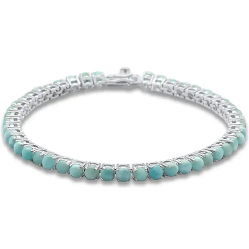 ?SAlty Sea Sister’ 7.5’’ Bracelet - Larimar Anti-tarnish Sterling