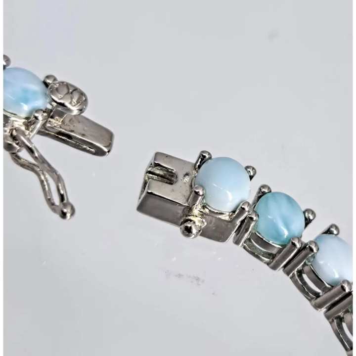 ?SAlty Sea Sister’ 7.5’’ Bracelet - Larimar Anti-tarnish Sterling