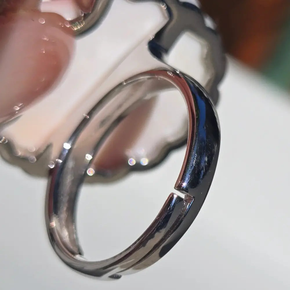 ?SCalloped Conch’ Adj Sz Ring- Conch Shell Anti-tarnish Sterling - Ring