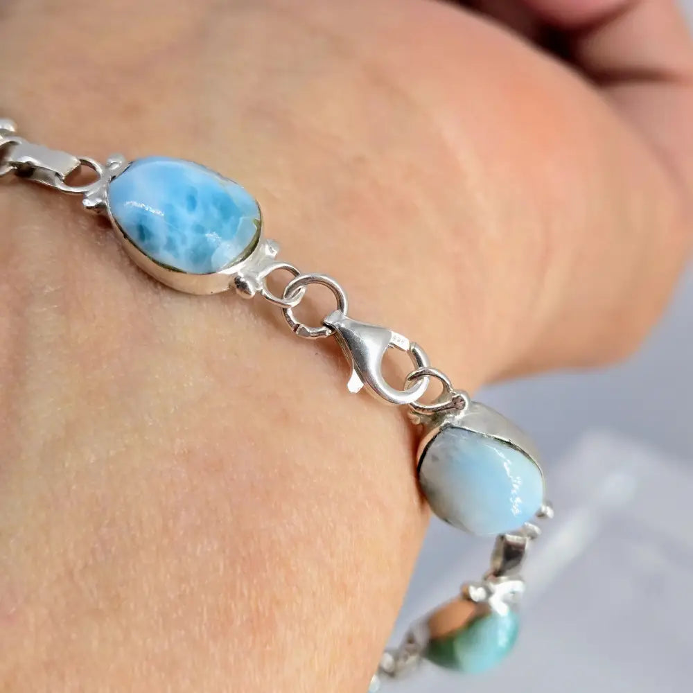 ?SEa Drops’ 7.5’’ Bracelet - Larimar Sterling