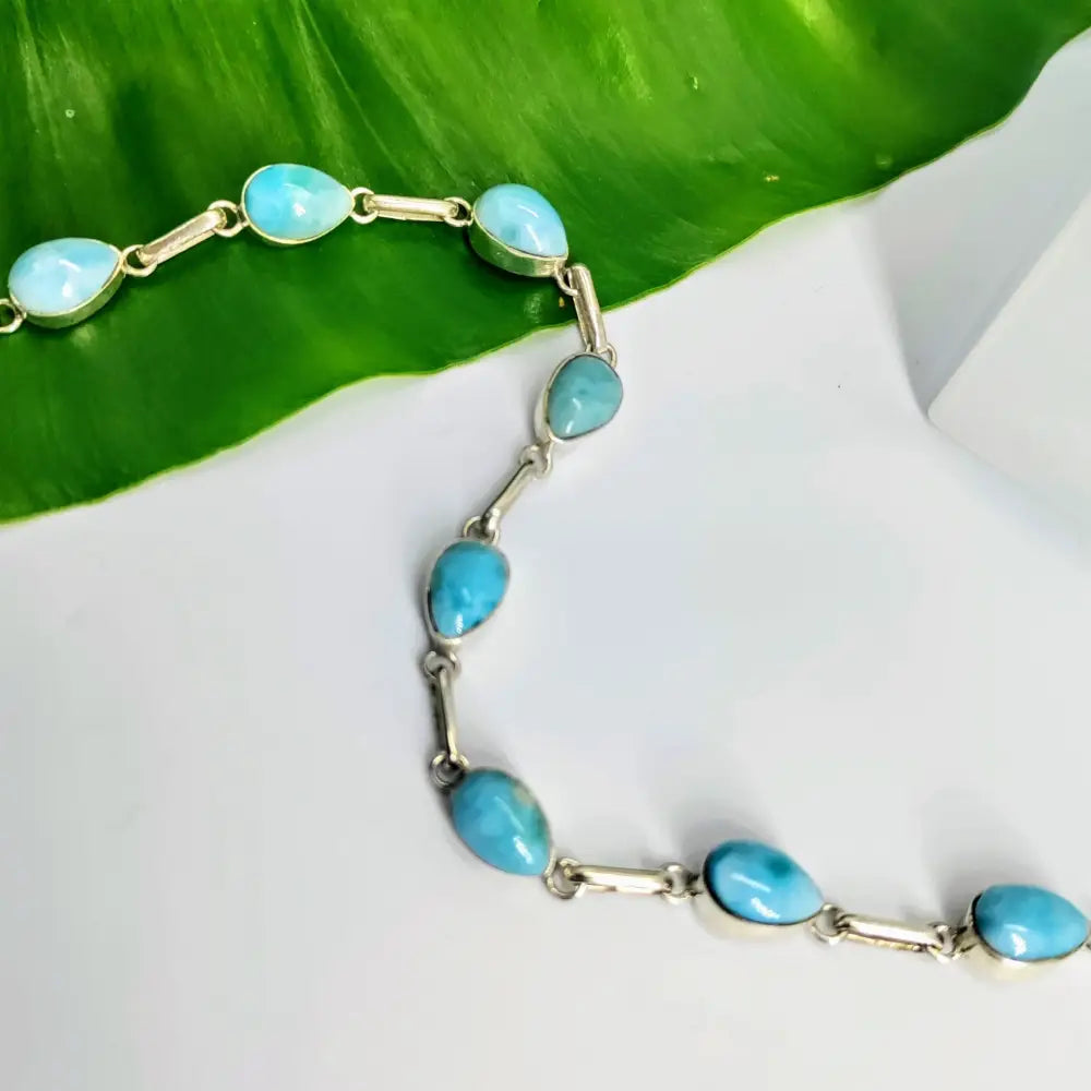 ?SEa Drops’ 7.5’’ Bracelet - Larimar Sterling