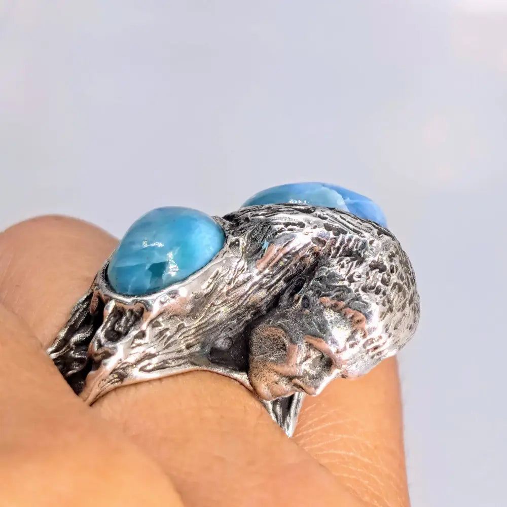 ?SEa Witch Surprise!’ Sz 8.25 Ring - Larimar Sterling