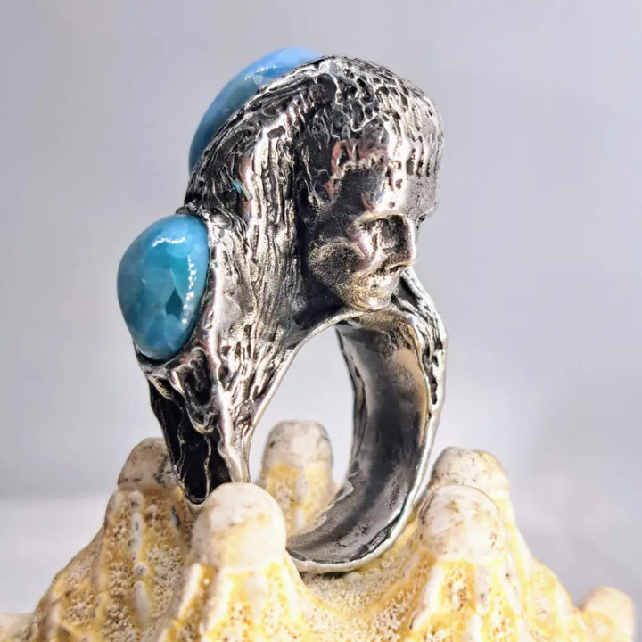 ?SEa Witch Surprise!’ Sz 8.25 Ring - Larimar Sterling