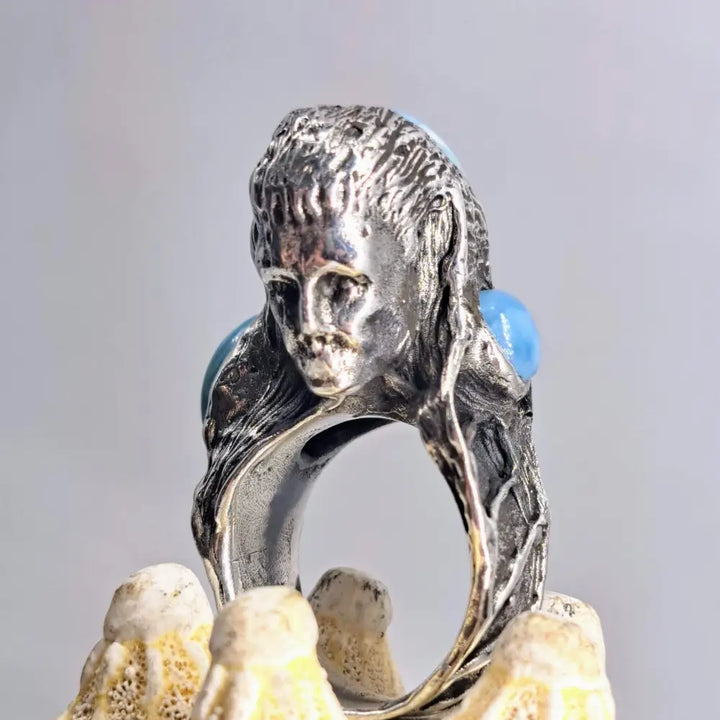 ?SEa Witch Surprise!’ Sz 8.25 Ring - Larimar Sterling
