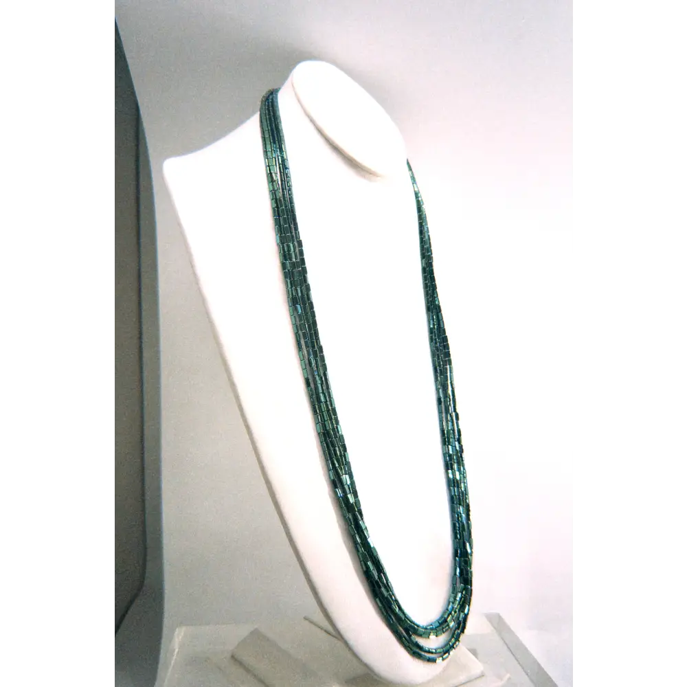 Secret Stash 9-30’’ Multi-strand Hematite-toned Gemstone Necklace