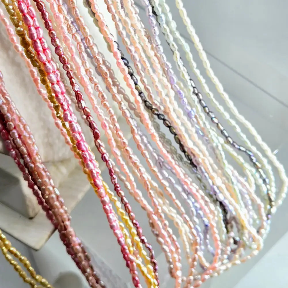 ?SEeds of Love’ 36’’ Necklaces - Seed Pearls Infinity Style - Necklace