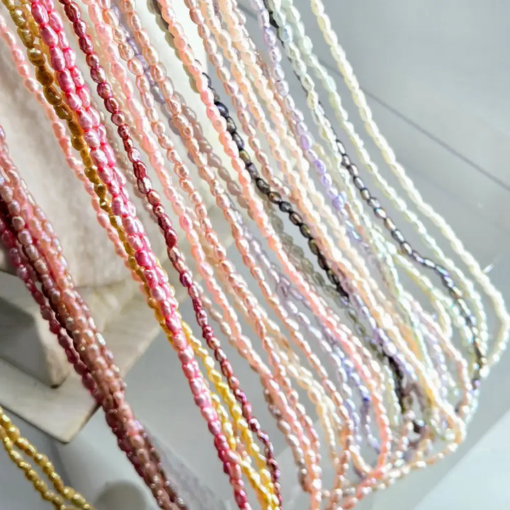 ?SEeds of Love’ 36’’ Necklaces - Seed Pearls Infinity Style - Necklace