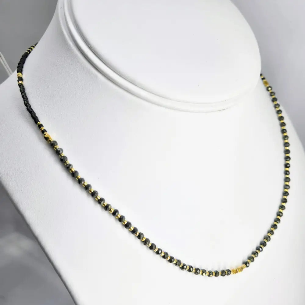?SEncillo’ 16’’-18’’ Necklace - Pyrite Heshi Gold Pvd