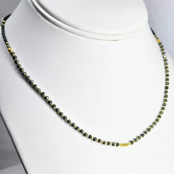 ?SEncillo’ 16’’-18’’ Necklace - Pyrite Heshi Gold Pvd