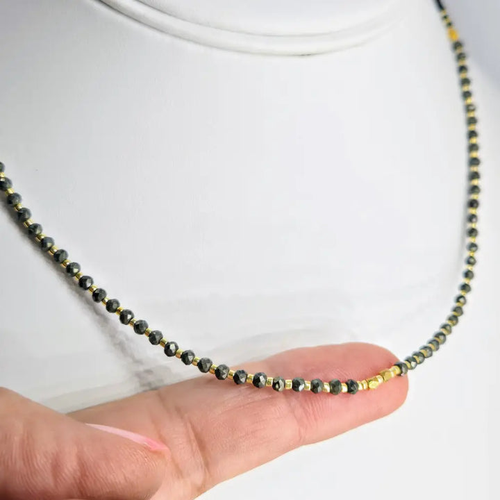 ?SEncillo’ 16’’-18’’ Necklace - Pyrite Heshi Gold Pvd