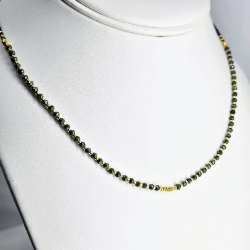 ?SEncillo’ 16’’-18’’ Necklace - Pyrite Heshi Gold Pvd