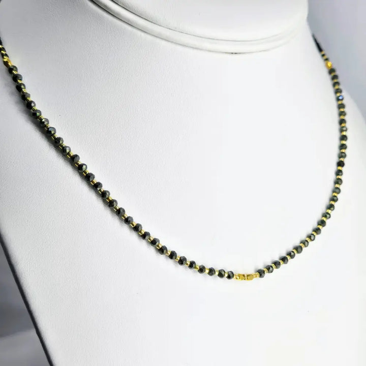 ?SEncillo’ 16’’-18’’ Necklace - Pyrite Heshi Gold Pvd