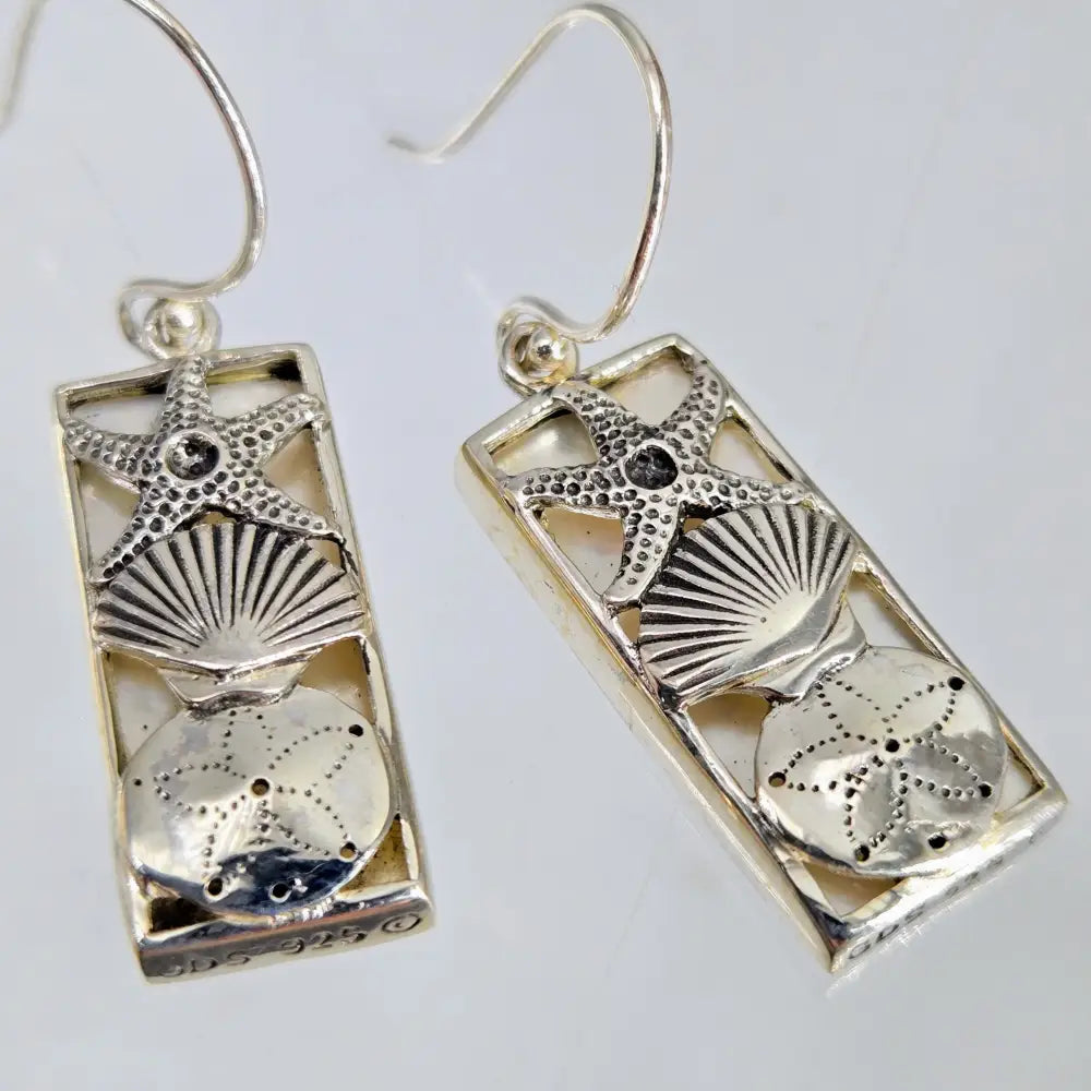 ?SHe-shells’ 1.5’’ Earrings - Mother of Pearl Sterling