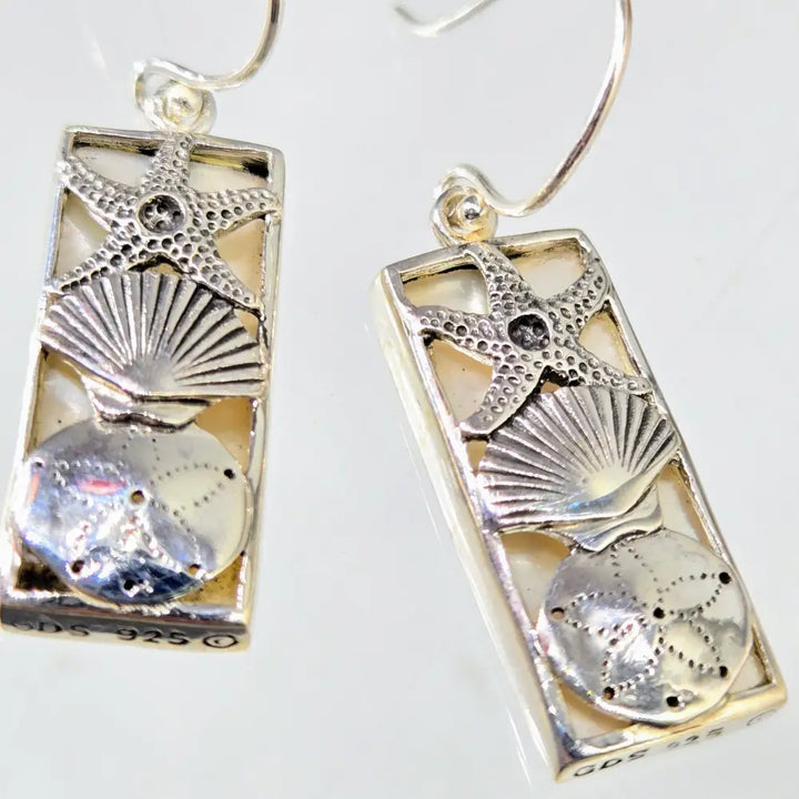 ?SHe-shells’ 1.5’’ Earrings - Mother of Pearl Sterling