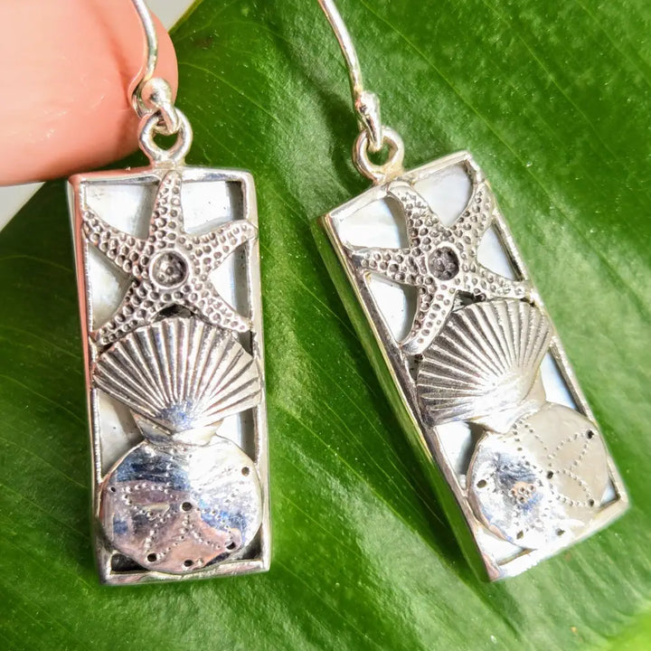 ?SHe-shells’ 1.5’’ Earrings - Mother of Pearl Sterling