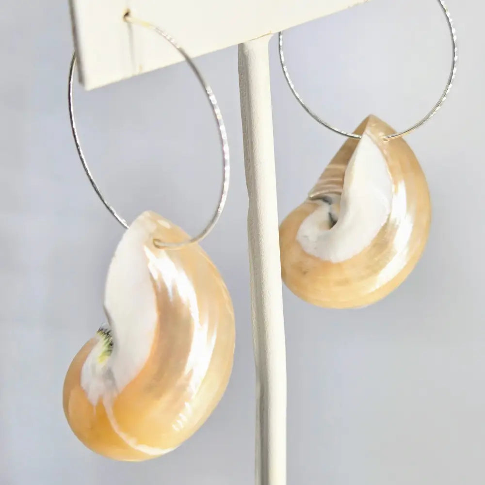 ?SHelly-shell Hoops!’ 3’’ Earrings - Shells Sterling