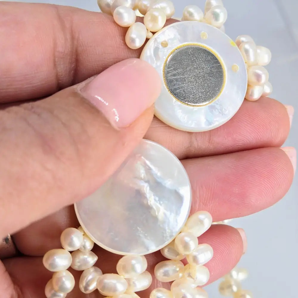 Outlet ?She’s Magnetic!’ 18’’ Necklace - Pearls South Sea Mother-of-pearl Magnetic Clasp