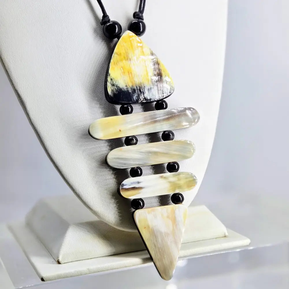 ?SOoner or Ladder’ Pendant Necklace - Horn Cotton