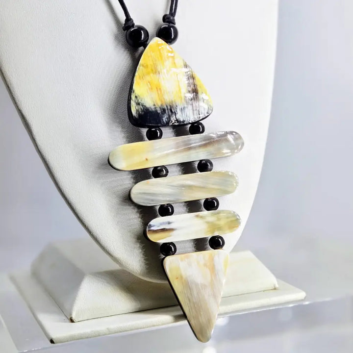 ?SOoner or Ladder’ Pendant Necklace - Horn Cotton