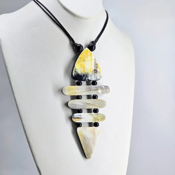 ?SOoner or Ladder’ Pendant Necklace - Horn Cotton