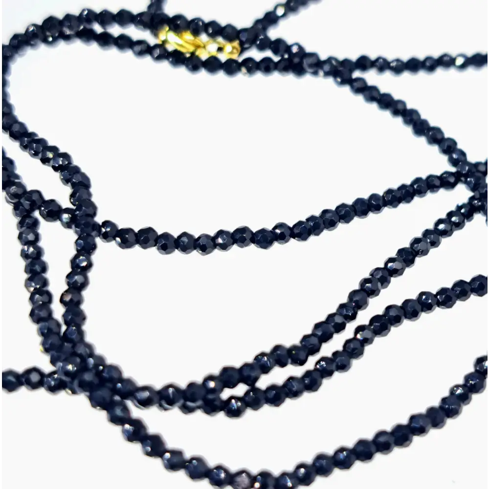 ?SParkle Strand’ 32’’ Necklace - your Choice of Micro-faceted Gem Strands - Black Spinel