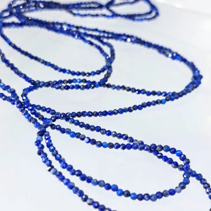 ?SParkle Strand’ 32’’ Necklace - your Choice of Micro-faceted Gem Strands - Lapis
