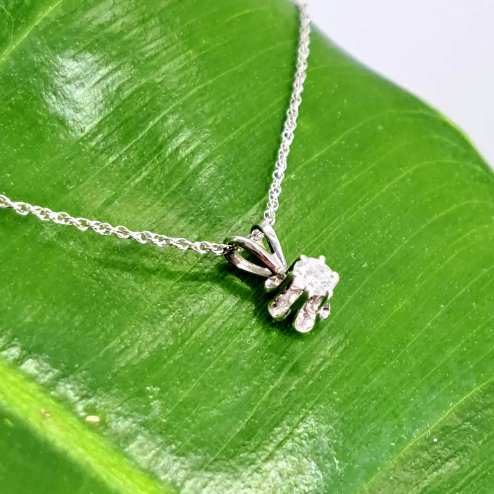 ?SParkler’ 18’’ Necklace (.25’’ Pendant) - Diamond 14k White Gold - Pendant