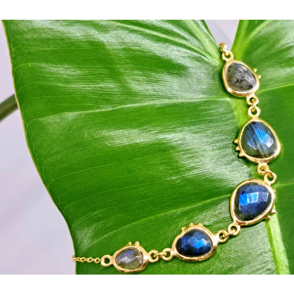 ?STardust’ 6.5’’-7.5’’ Bracelet - Moonstone or Labradorite Anti-tarnish 18k Gold Sterling