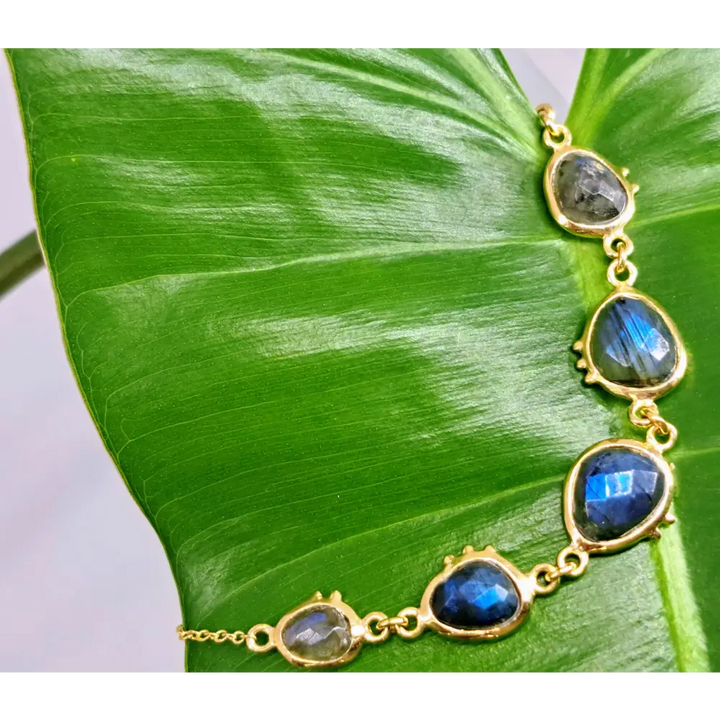 ?STardust’ 6.5’’-7.5’’ Bracelet - Moonstone or Labradorite Anti-tarnish 18k Gold Sterling